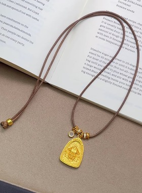 【普陀山官方】招财黄财神吊坠
