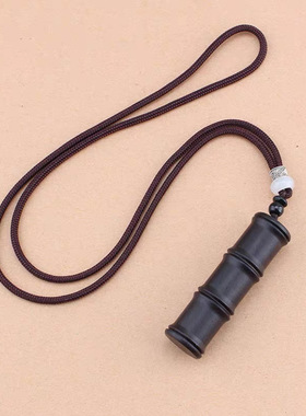 【普陀山官方】黑檀木吊坠项链