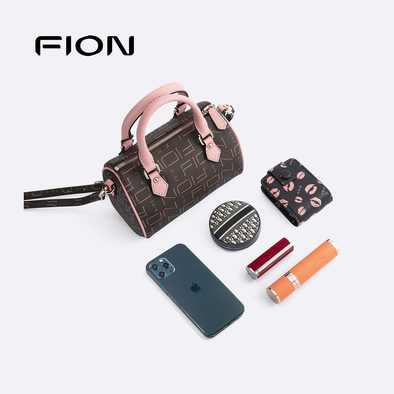 fion /菲安妮小众通勤波士顿手提包 FION菲安妮女士包袋