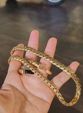 中古Vintage法国品牌JLS气质素链项链