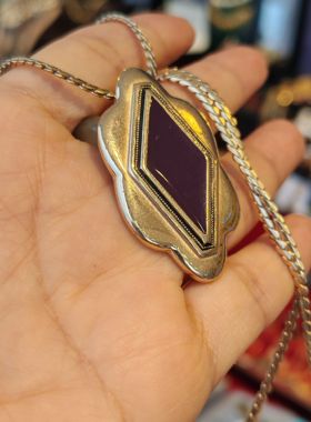 中古vintage珐琅彩品牌打标项链