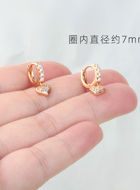 心形韩版简约女耳扣好看久保色
