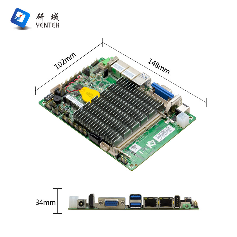 研域工控E19工控主板J1900一体机迷你ITX3.5寸广告机双网卡6COM口-图1