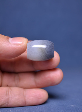 和田玉青花籽料桶珠勒子手串配珠