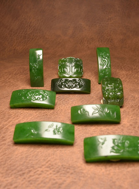 白玉籽料手牌手链手串扳指戒指环