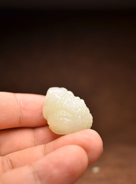 翠青白玉金蟾把件挂件雅玩小摆件