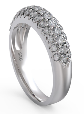 男女通用银欧美豪华戒指首单优惠