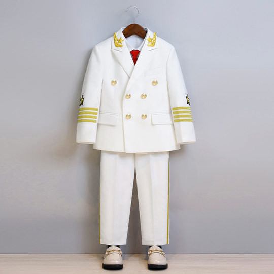 儿童西装男童机长制服飞行员2025礼服学生男孩礼服走秀合唱演出服