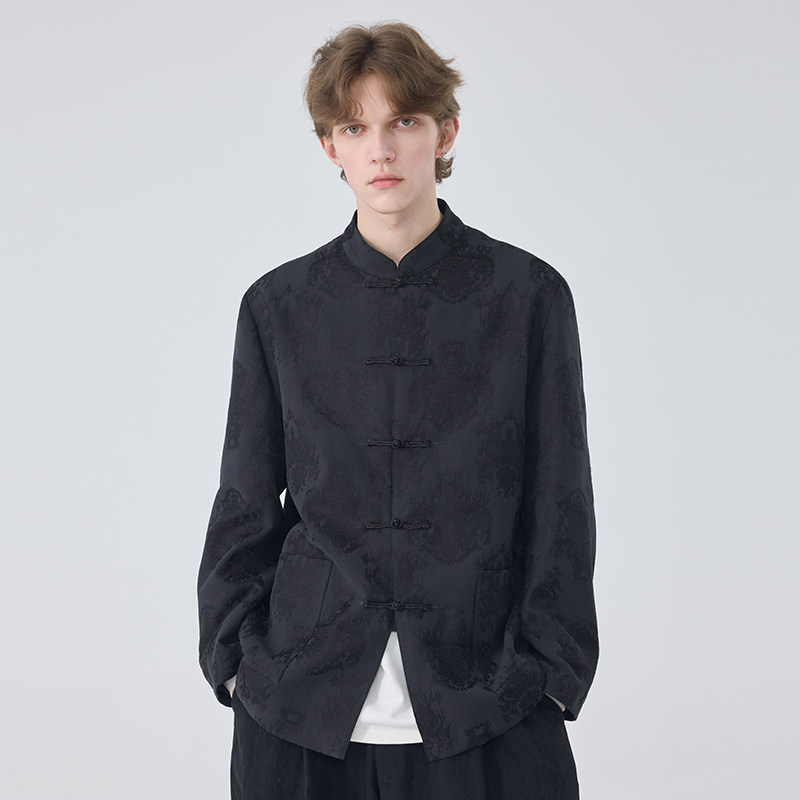 新中式男装外套民族中国风盘扣唐装立领潮流行男士复古中山装,淘宝优惠券,粉丝福利购,淘宝优惠卷