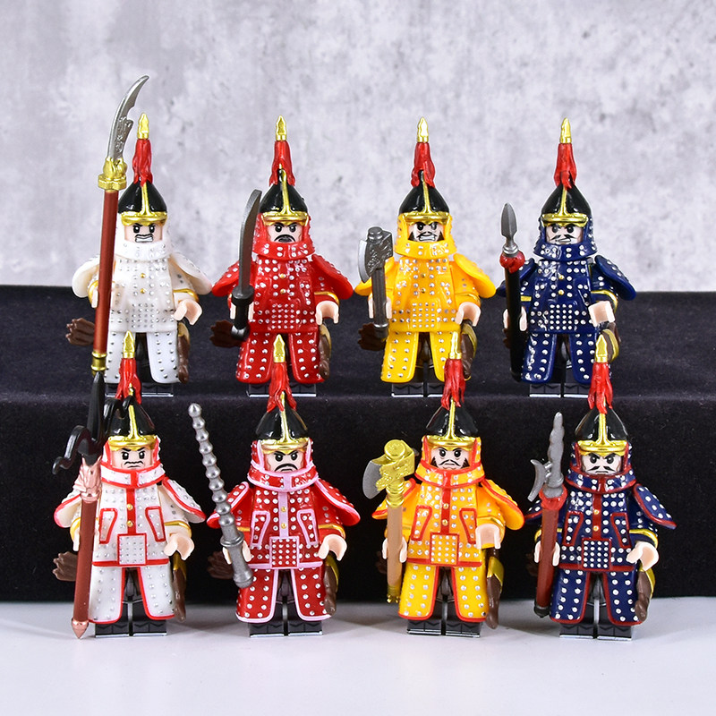 儿童拼图中古清朝八旗士兵黄旗清军第三方KT1095拼装积木人仔玩具,淘宝优惠券,粉丝福利购,淘宝优惠卷