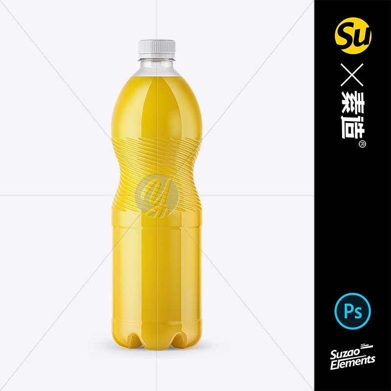 25209 橙汁塑料瓶饮料瓶样机模板ps文件VI设计yellow images素材 - 图0