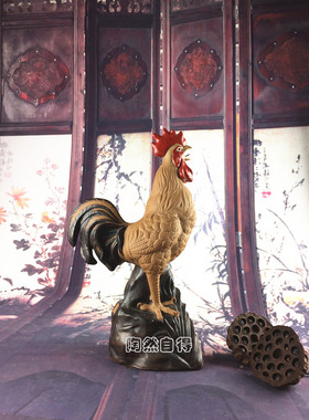 陶瓷公鸡十二生肖动物家居装饰