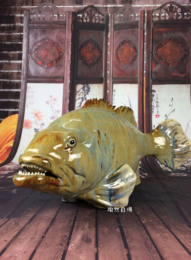 酒柜展厅招财陶瓷公仔装饰摆件