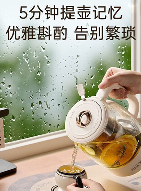 奥克斯养生壶新款烧水壶大容量煮茶壶多功能炖煮一体家用恒温煮茶