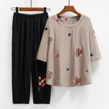 Летняя одежда для пожилых людей, комплект для матери, для среднего возраста, короткий рукав