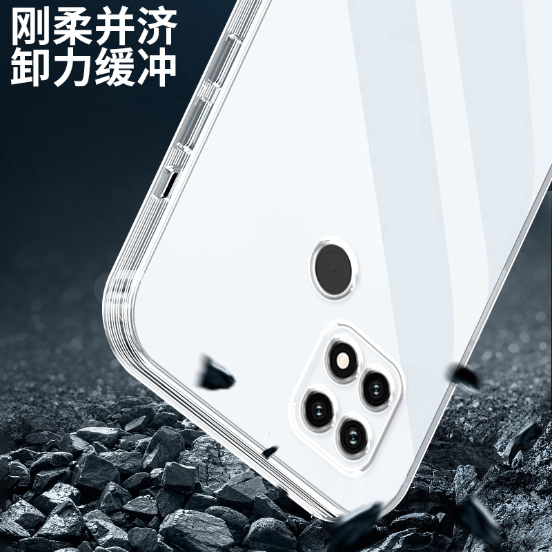 适用oppoa15s手机壳透明硅胶保护套软外壳镜头全包加厚防摔防滑个性创意简约男女新款 - 图2