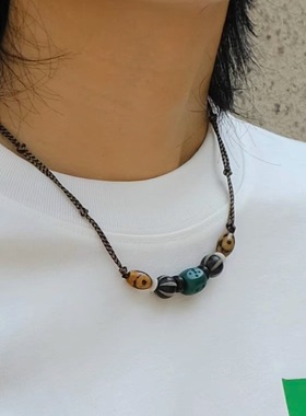 小众设计感复古串珠玛瑙中性百搭