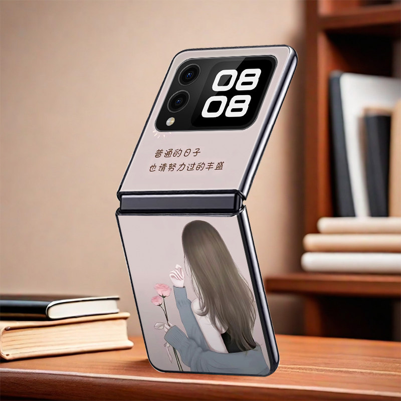 适用华为novaFlipS手机壳nova Flip S折叠屏新款高颜值防摔保护套钞票就是梦想鲜花网红个性时尚创意硬壳女潮 - 图1