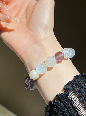 「星云絮语」紫水晶蓝月光石手链