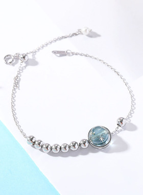 S925纯银星球设计款手链