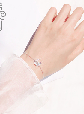 布铃小鹿纯银手链轻奢小众送女友