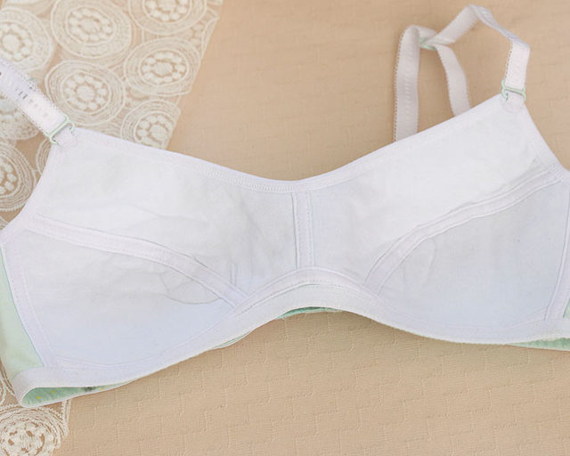 Thin solid color girl's bra for developing students