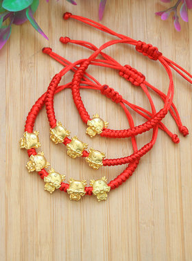 男女同款仿沙金龙手链