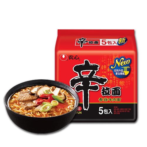 韩国农心辛拉面辣白菜石锅牛肉拌面韩式泡面乌龙土豆排骨味方便面 - 图3