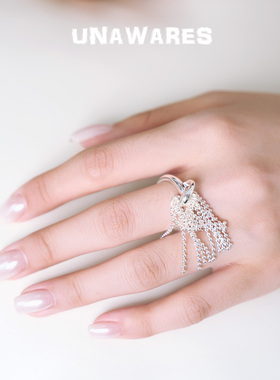 UNAWARES流苏戒指高级感