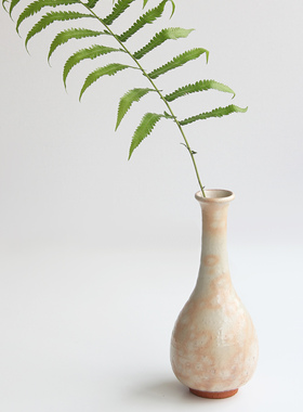 日本进口萩烧手作陶花瓶日式插花家居浅色系花器装饰摆件多样合集