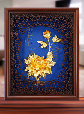 立体24k客厅简约风创意装饰画