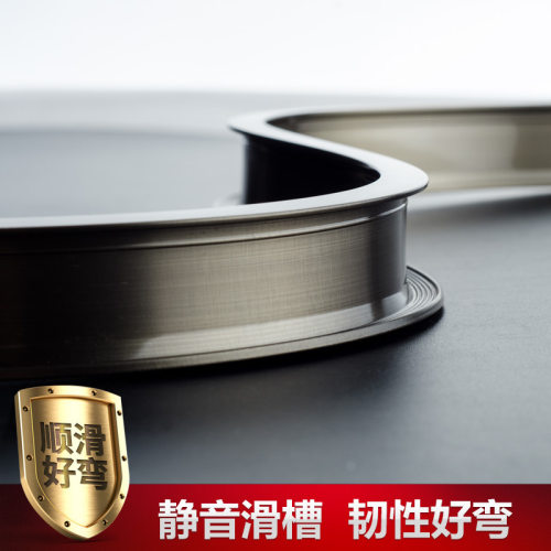 致尚窗帘轨道弯轨重型铝合金可弯曲窗帘杆弧形阳台飘窗静音滑道 - 图1