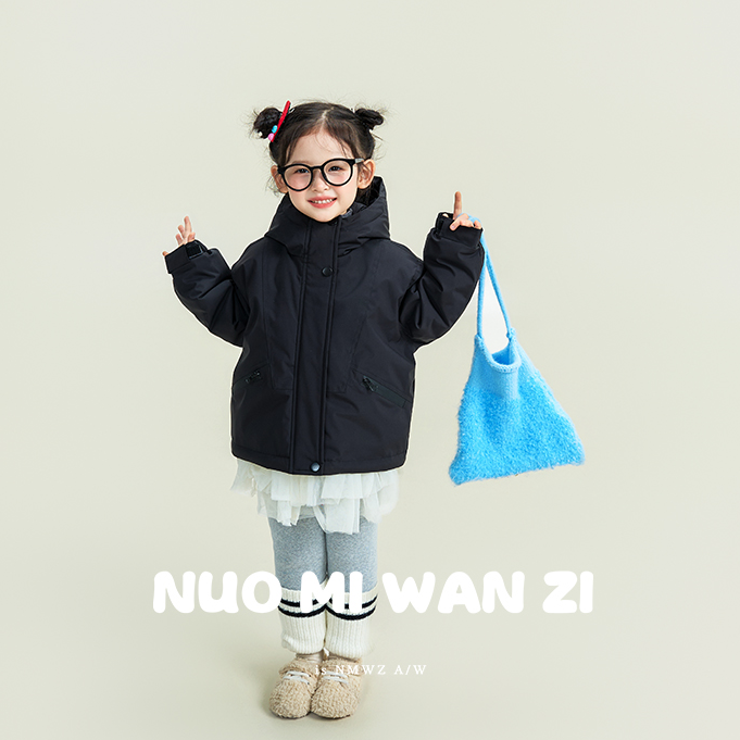 糯米丸子儿童打底裤2025年冬款韩版百搭裤腿拼接条纹打底裤 - 图1