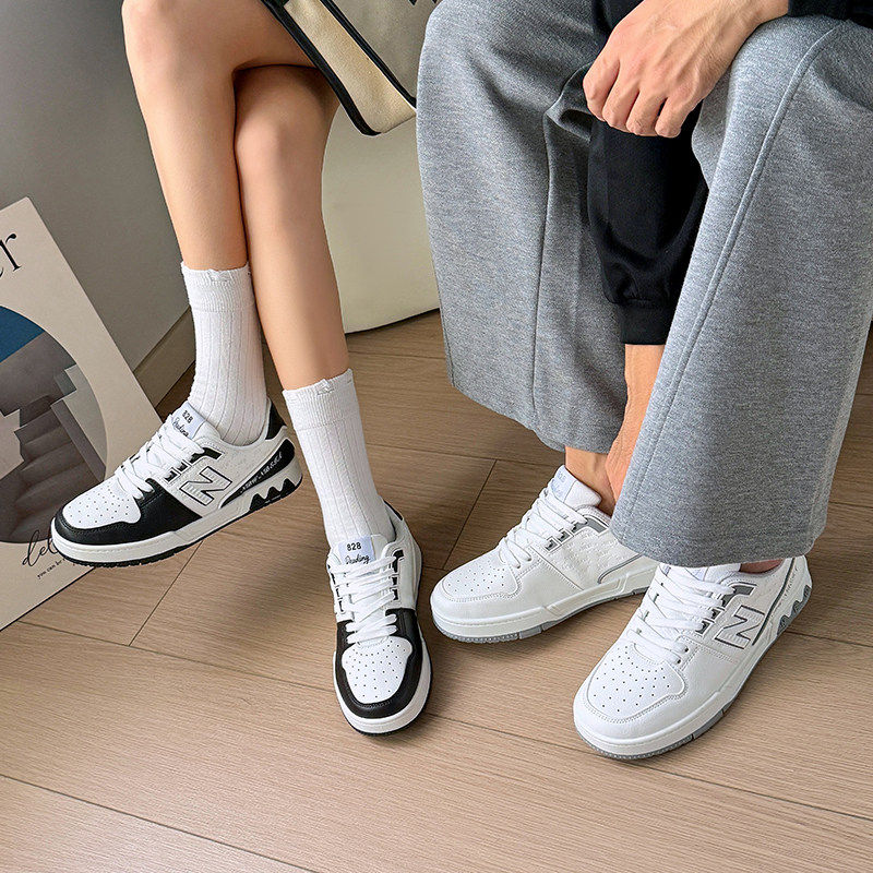 新百伦2026冬季新款黑白百搭板鞋平底增高爆款运动休闲鞋子男女款,淘宝优惠券,粉丝福利购,淘宝优惠卷