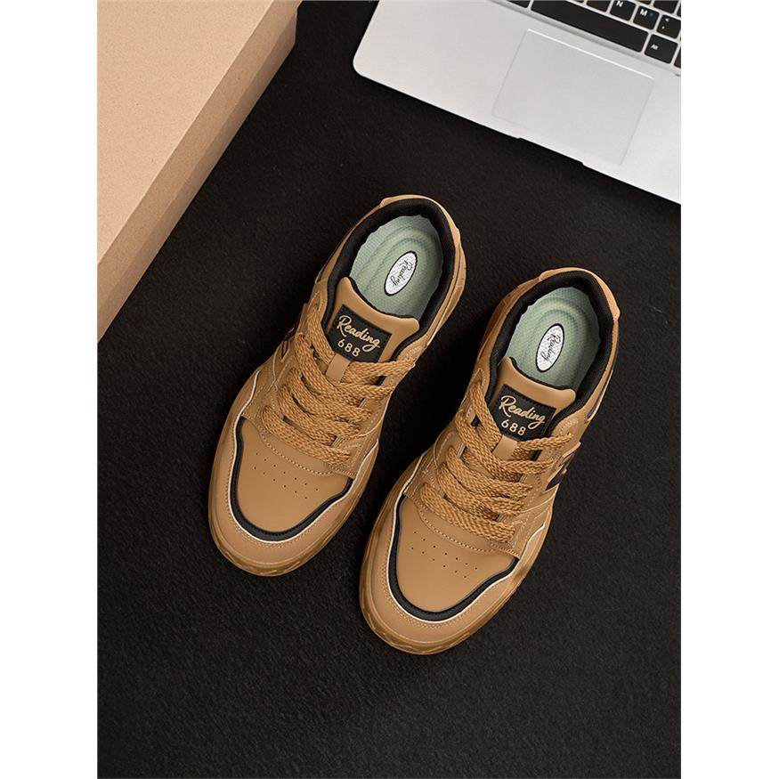 新百伦小麦色板鞋男鞋子休闲厚底冬季2025新款男士运动鞋,淘宝优惠券,粉丝福利购,淘宝优惠卷