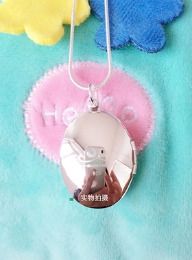 银双面相片翻盖一对创意闺蜜项链