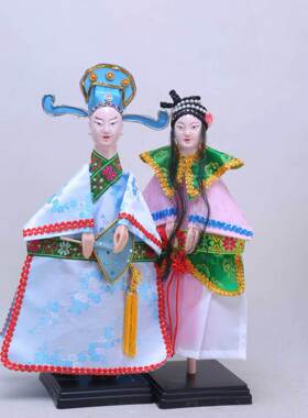 金童玉女小生掌上福建非遗布袋戏