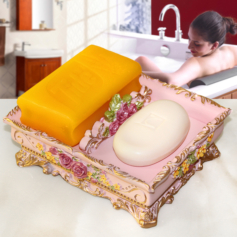 轻奢香皂盒沥水带盖美式肥皂盒双层家用高档卫生间浴室创意皂盒