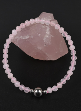 新中式天然粉晶手链旺人缘