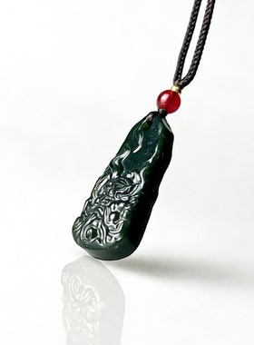 邪勿近。天然和田玉钟馗吊坠