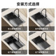 Extra thick stainless steel left drainage large single bowl sink