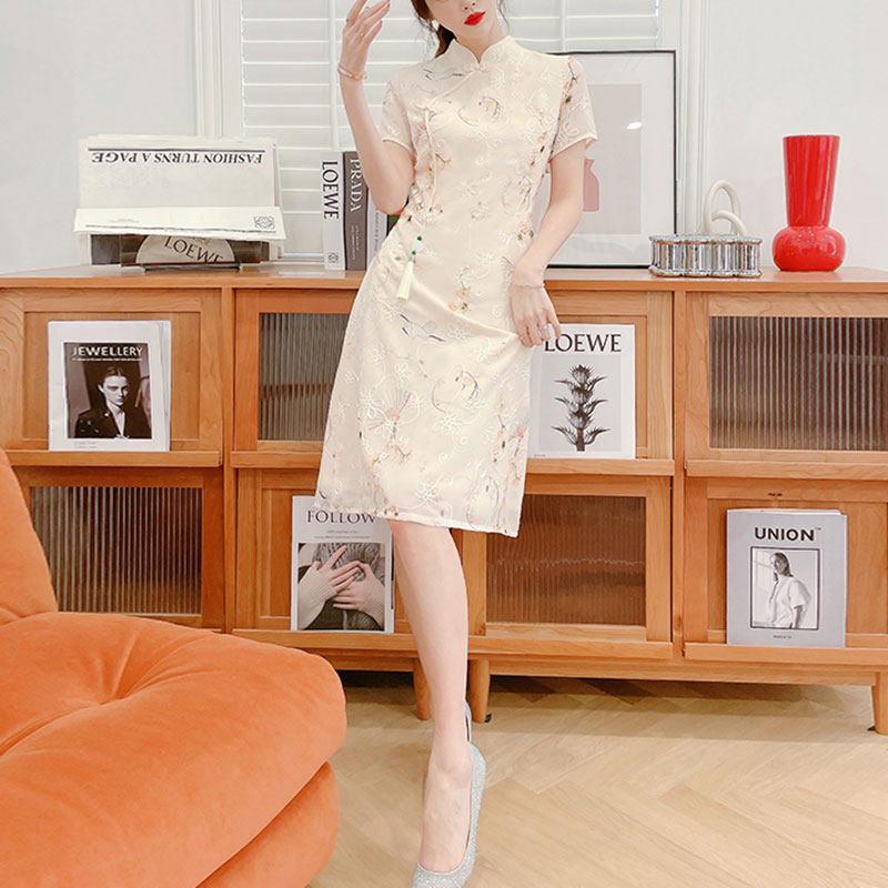 夜未央 改良新中式印花连衣裙 Night Unending Modernized Chinese-Style Printed Dress
