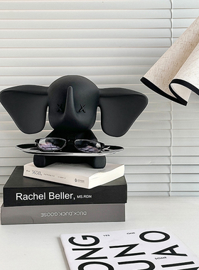 齐物软装小飞象托盘摆件入户玄关门桌面收纳轻奢高级感ins装饰品