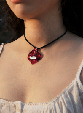 原创设计手工树脂绑带项链胸针