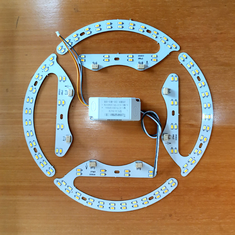 LED风扇灯光源圆形灯盘吸顶灯马蹄灯板改装灯条客厅替代贴片灯芯 - 图1