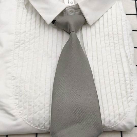 灰色!幼儿园领带领花小学生低年级男女儿童校服学院蝴蝶结领花