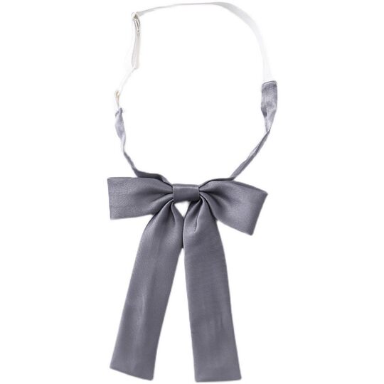 Kindergarten tie with flowers primary school student gray college