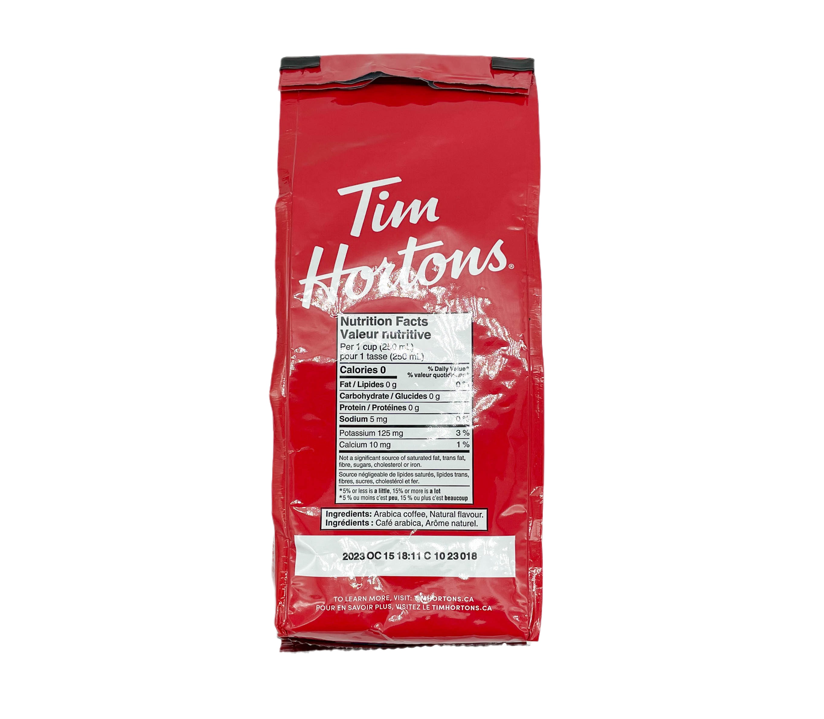 加拿大Tims/Tim Hortons中度烘焙精细研磨法式香草味咖啡粉300g - 图0