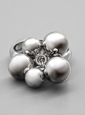 大珠小珠925纯银戒指时尚日韩女