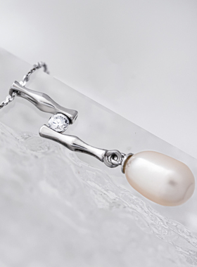 珍珠吊坠925纯银女气质简约大方